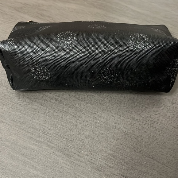KATE SPADE Little Shiloh Black Glitter Dot Cosmetic Pencil Pouch EUC - Picture 2 of 6
